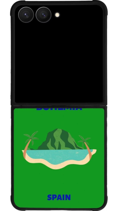 Samsung Galaxy Z Flip7 Case Hülle - Silikon schwarz Pop Summer Destination Ibiza