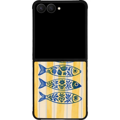 Samsung Galaxy Z Flip7 Case Hülle - Silikon schwarz Portuguese fish 2026