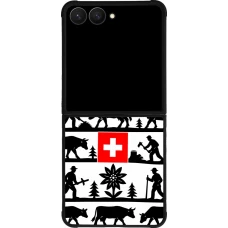 Coque Samsung Galaxy Z Flip7 - Silicone rigide noir Poya Suisse 1