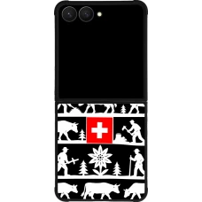 Coque Samsung Galaxy Z Flip7 - Silicone rigide noir Poya Suisse 1 noir