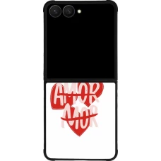 Coque Samsung Galaxy Z Flip7 - Silicone rigide noir Saint Valentines Day 26 Amor