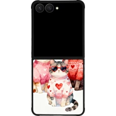 Samsung Galaxy Z Flip7 Case Hülle - Silikon schwarz Saint Valentines Day 26 Cat Love