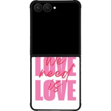 Coque Samsung Galaxy Z Flip7 - Silicone rigide noir Saint Valentines Day 26 Love all we need is