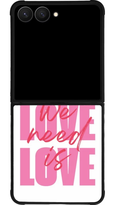 Samsung Galaxy Z Flip7 Case Hülle - Silikon schwarz Saint Valentines Day 26 Love all we need is
