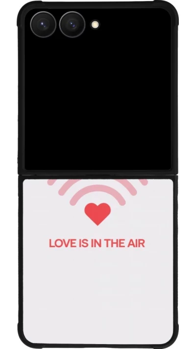 Samsung Galaxy Z Flip7 Case Hülle - Silikon schwarz Saint Valentines Day 26 Love is in the air