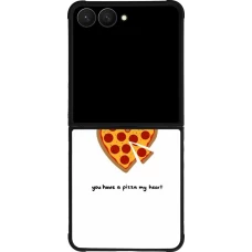 Samsung Galaxy Z Flip7 Case Hülle - Silikon schwarz Saint Valentines Day 26 You have my pizza heart