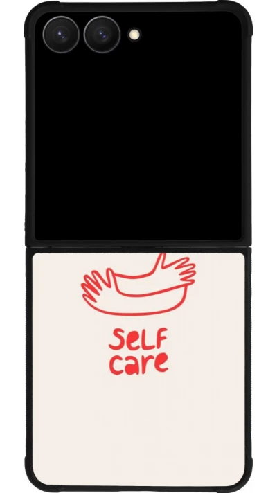 Samsung Galaxy Z Flip7 Case Hülle - Silikon schwarz Saint Valentines Day 26 Self love self care