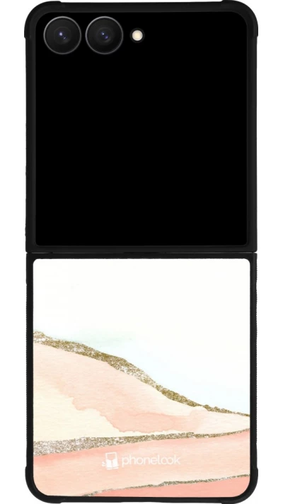 Samsung Galaxy Z Flip7 Case Hülle - Silikon schwarz Shimmering Orange