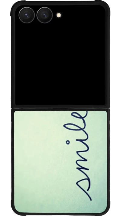 Samsung Galaxy Z Flip7 Case Hülle - Silikon schwarz Smile