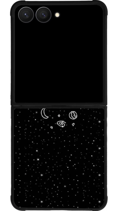 Samsung Galaxy Z Flip7 Case Hülle - Silikon schwarz Space Doodle