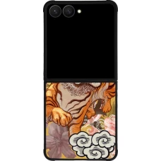 Samsung Galaxy Z Flip7 Case Hülle - Silikon schwarz Spring 23 japanese tiger