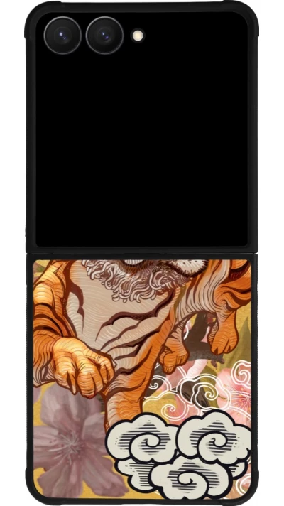 Samsung Galaxy Z Flip7 Case Hülle - Silikon schwarz Spring 23 japanese tiger