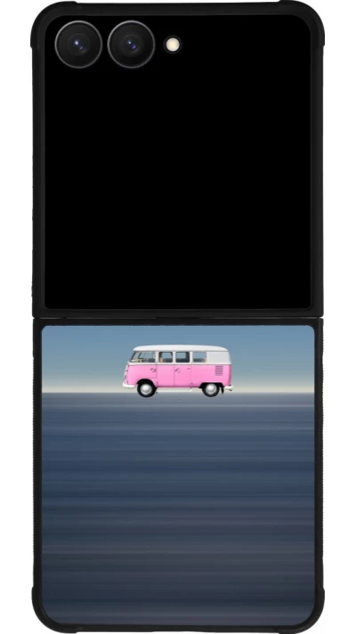 Samsung Galaxy Z Flip7 Case Hülle - Silikon schwarz Spring 23 pink bus