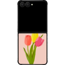 Samsung Galaxy Z Flip7 Case Hülle - Silikon schwarz Spring 23 tulip trio