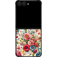 Samsung Galaxy Z Flip7 Case Hülle - Silikon schwarz Spring 25 fruehling bluetend