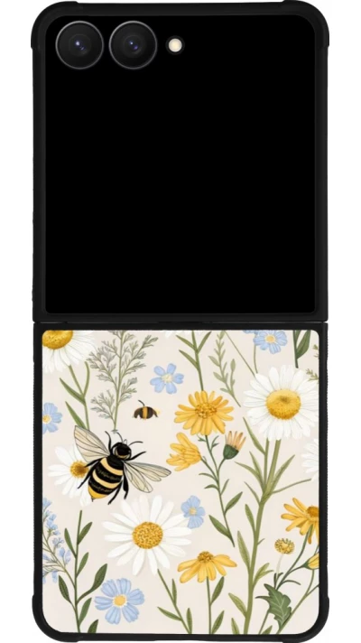 Samsung Galaxy Z Flip7 Case Hülle - Silikon schwarz Pattern bees Spring 2026