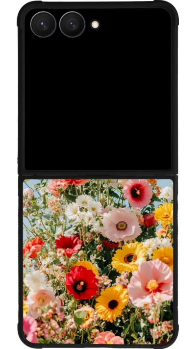 Samsung Galaxy Z Flip7 Case Hülle - Silikon schwarz Spring flowers Spring 2026