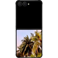 Coque Samsung Galaxy Z Flip7 - Silicone rigide noir Summer 2023 palm tree vibe