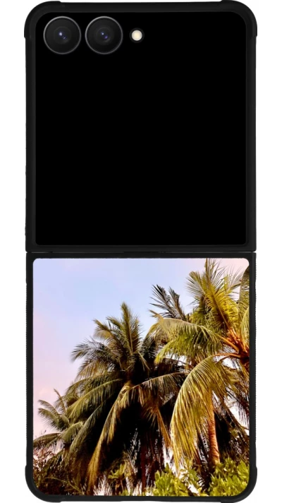 Samsung Galaxy Z Flip7 Case Hülle - Silikon schwarz Summer 2023 palm tree vibe