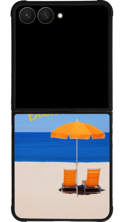 Samsung Galaxy Z Flip7 Case Hülle - Silikon schwarz Summer 2025 Bring me to the beach