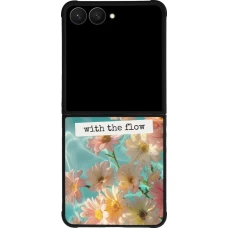 Coque Samsung Galaxy Z Flip7 - Silicone rigide noir Summer 2025 Grow with the flow
