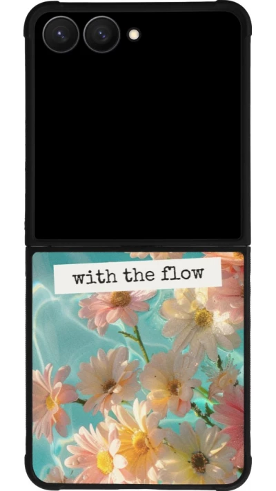 Samsung Galaxy Z Flip7 Case Hülle - Silikon schwarz Summer 2025 Grow with the flow