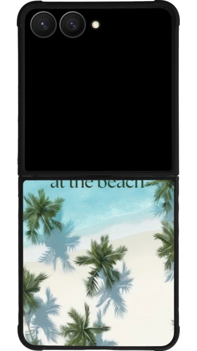 Samsung Galaxy Z Flip7 Case Hülle - Silikon schwarz Summer 2025 Life is better at the beach