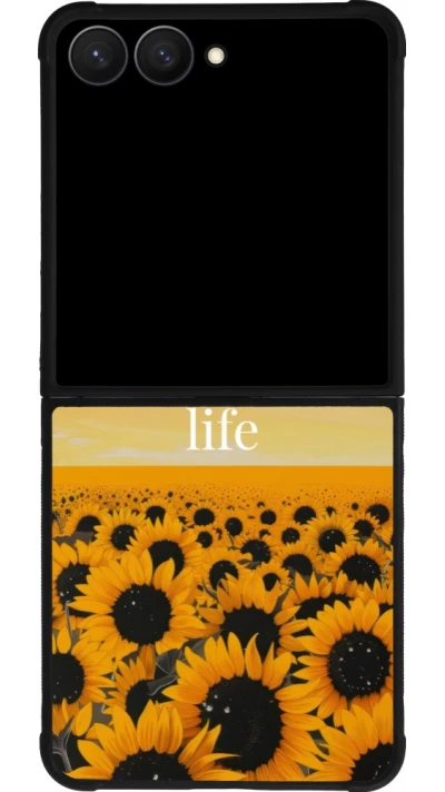 Samsung Galaxy Z Flip7 Case Hülle - Silikon schwarz Summer 2026 Enjoy your life