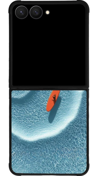 Samsung Galaxy Z Flip7 Case Hülle - Silikon schwarz Orange surf Summer 2026