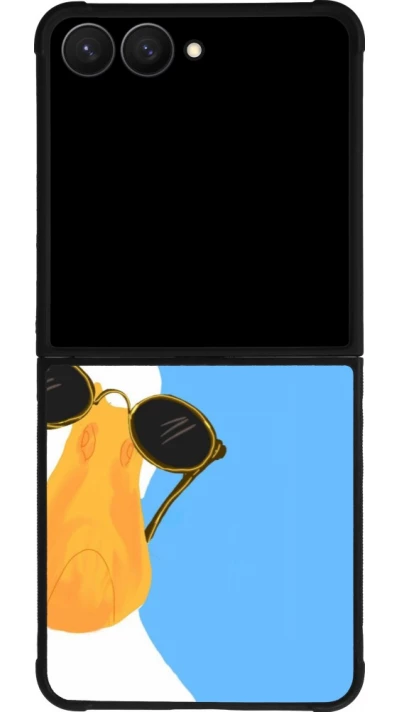 Samsung Galaxy Z Flip7 Case Hülle - Silikon schwarz Tell me about yourself Summer 2026