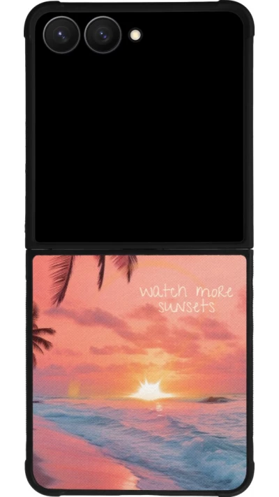 Samsung Galaxy Z Flip7 Case Hülle - Silikon schwarz Watch more sunsets Summer 2026