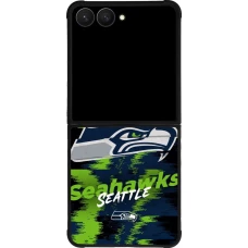 Samsung Galaxy Z Flip7 Case Hülle - Silikon schwarz Super Bowl 26 Seattle 2