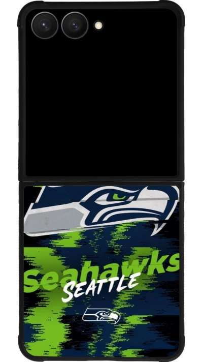 Samsung Galaxy Z Flip7 Case Hülle - Silikon schwarz Super Bowl 26 Seattle 2