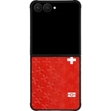 Samsung Galaxy Z Flip7 Case Hülle - Silikon schwarz Swiss Passport