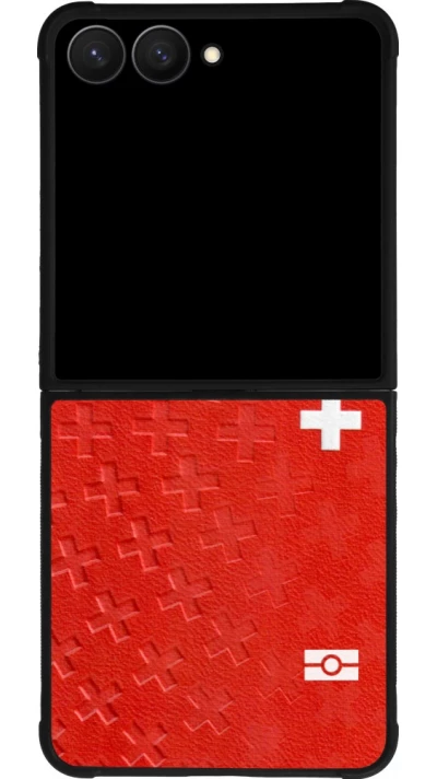 Samsung Galaxy Z Flip7 Case Hülle - Silikon schwarz Swiss Passport