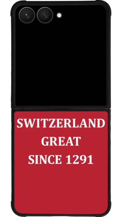 Samsung Galaxy Z Flip7 Case Hülle - Silikon schwarz Switzerland Great Since 1291