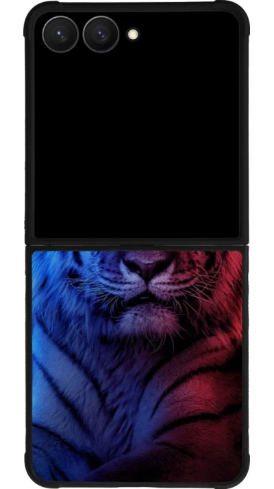 Samsung Galaxy Z Flip7 Case Hülle - Silikon schwarz Tiger Blue Red