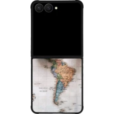 Coque Samsung Galaxy Z Flip7 - Silicone rigide noir Travel 01