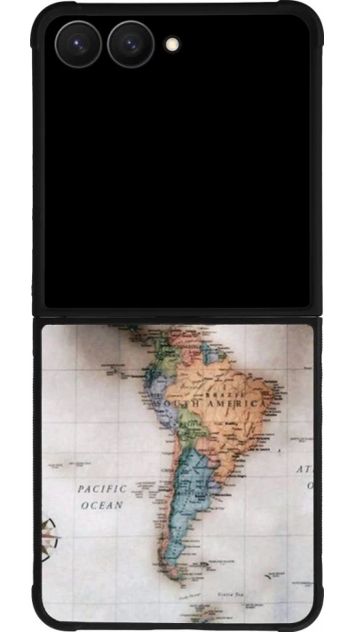 Samsung Galaxy Z Flip7 Case Hülle - Silikon schwarz Travel 01
