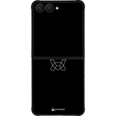Samsung Galaxy Z Flip7 Case Hülle - Silikon schwarz Turtles lines on black