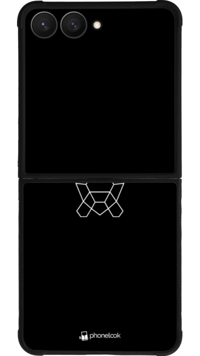 Samsung Galaxy Z Flip7 Case Hülle - Silikon schwarz Turtles lines on black