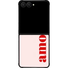 Samsung Galaxy Z Flip7 Case Hülle - Silikon schwarz Valentine 2024 amor