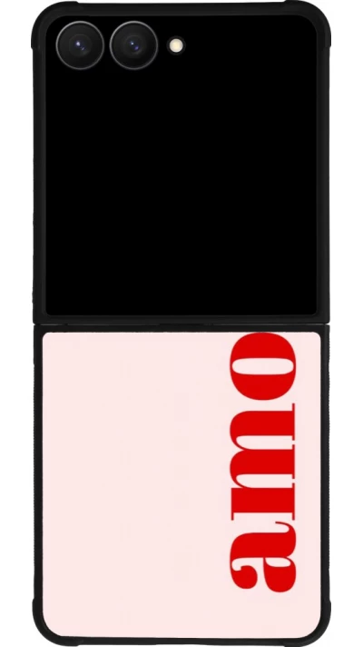 Samsung Galaxy Z Flip7 Case Hülle - Silikon schwarz Valentine 2024 amor