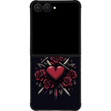 Samsung Galaxy Z Flip7 Case Hülle - Silikon schwarz Valentine 2024 gothic love