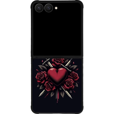 Samsung Galaxy Z Flip7 Case Hülle - Silikon schwarz Valentine 2024 gothic love