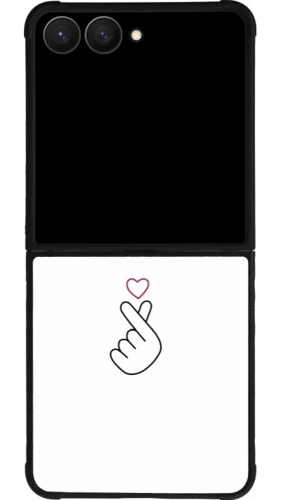 Samsung Galaxy Z Flip7 Case Hülle - Silikon schwarz Valentine 2024 heat by Millennials