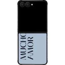 Samsung Galaxy Z Flip7 Case Hülle - Silikon schwarz Valentine 2024 mucho amor azul