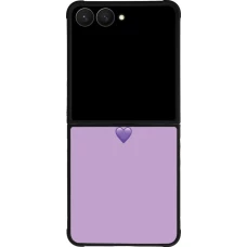 Samsung Galaxy Z Flip7 Case Hülle - Silikon schwarz Valentine 2023 purpule single heart