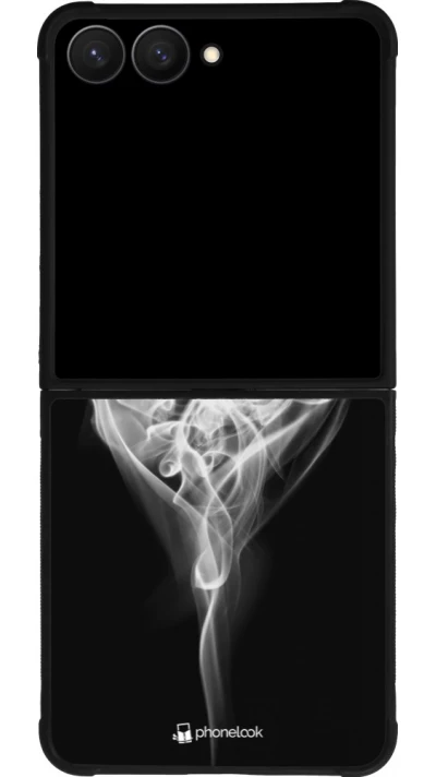 Samsung Galaxy Z Flip7 Case Hülle - Silikon schwarz Valentine 2022 Black Smoke
