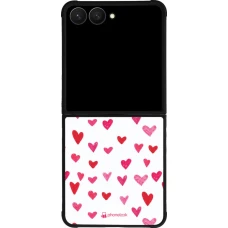 Coque Samsung Galaxy Z Flip7 - Silicone rigide noir Valentine 2022 Many pink hearts